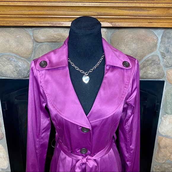IZ Buyer Trench Coat Purple Size Medium - Picture 5 of 13
